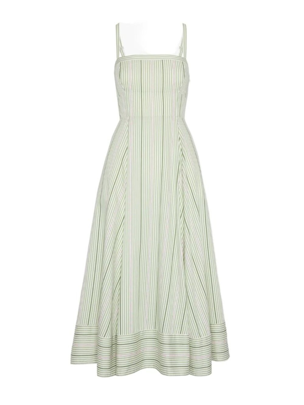 Hill House Margot Dress in Green Jacquard Stripe size XS